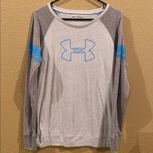 Under Armour gray/blue long sleeve shirt